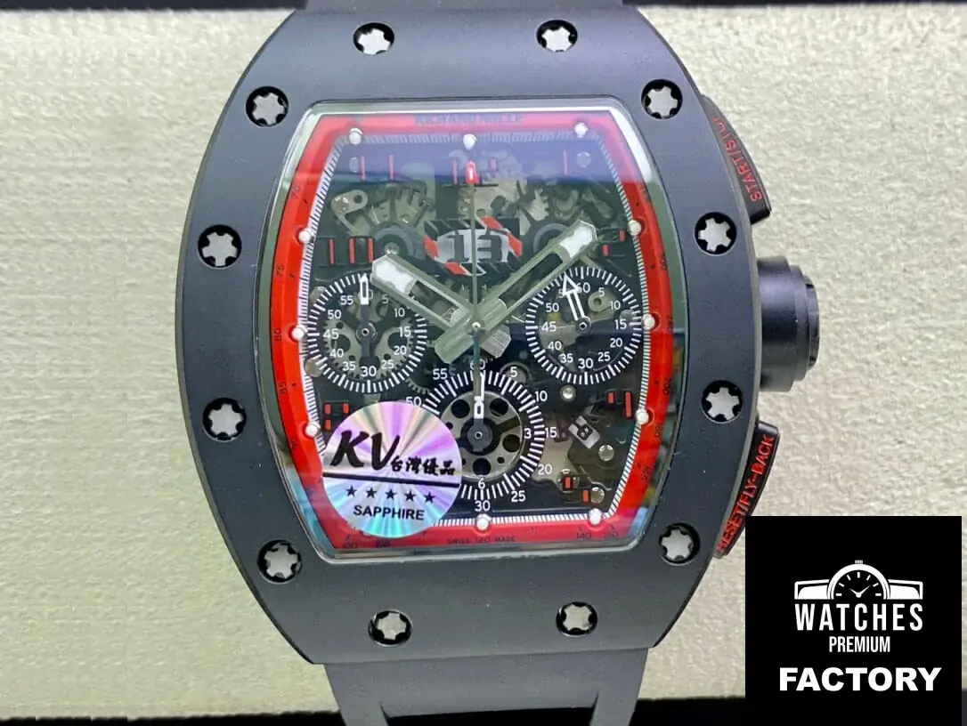Richard Mille RM011 KV Factory Rubber Strap