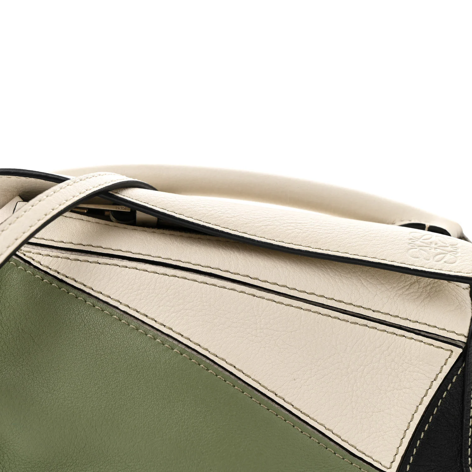 Calfskin Mini Puzzle Bag Soft White Rosemary