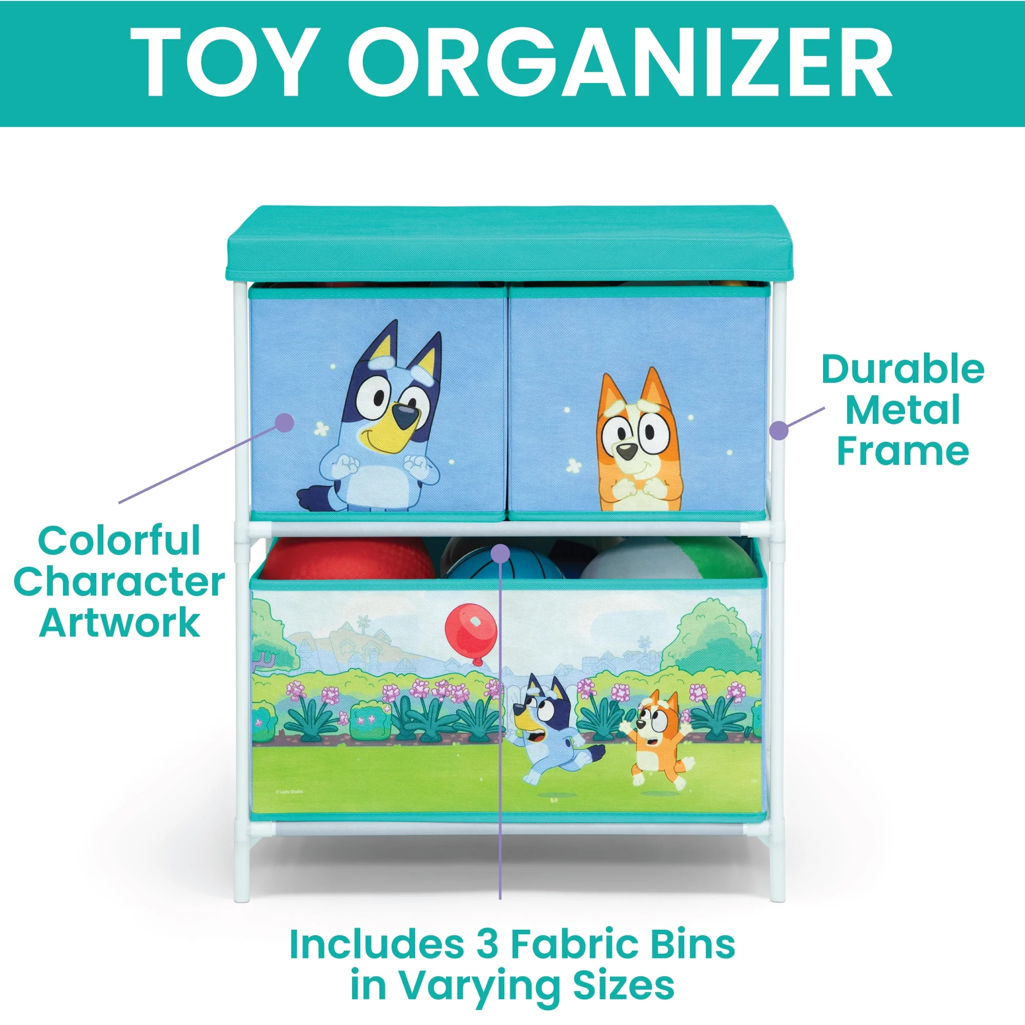 Bluey 3 - Piece Toddler Bedroom Set by Delta Children, Blue