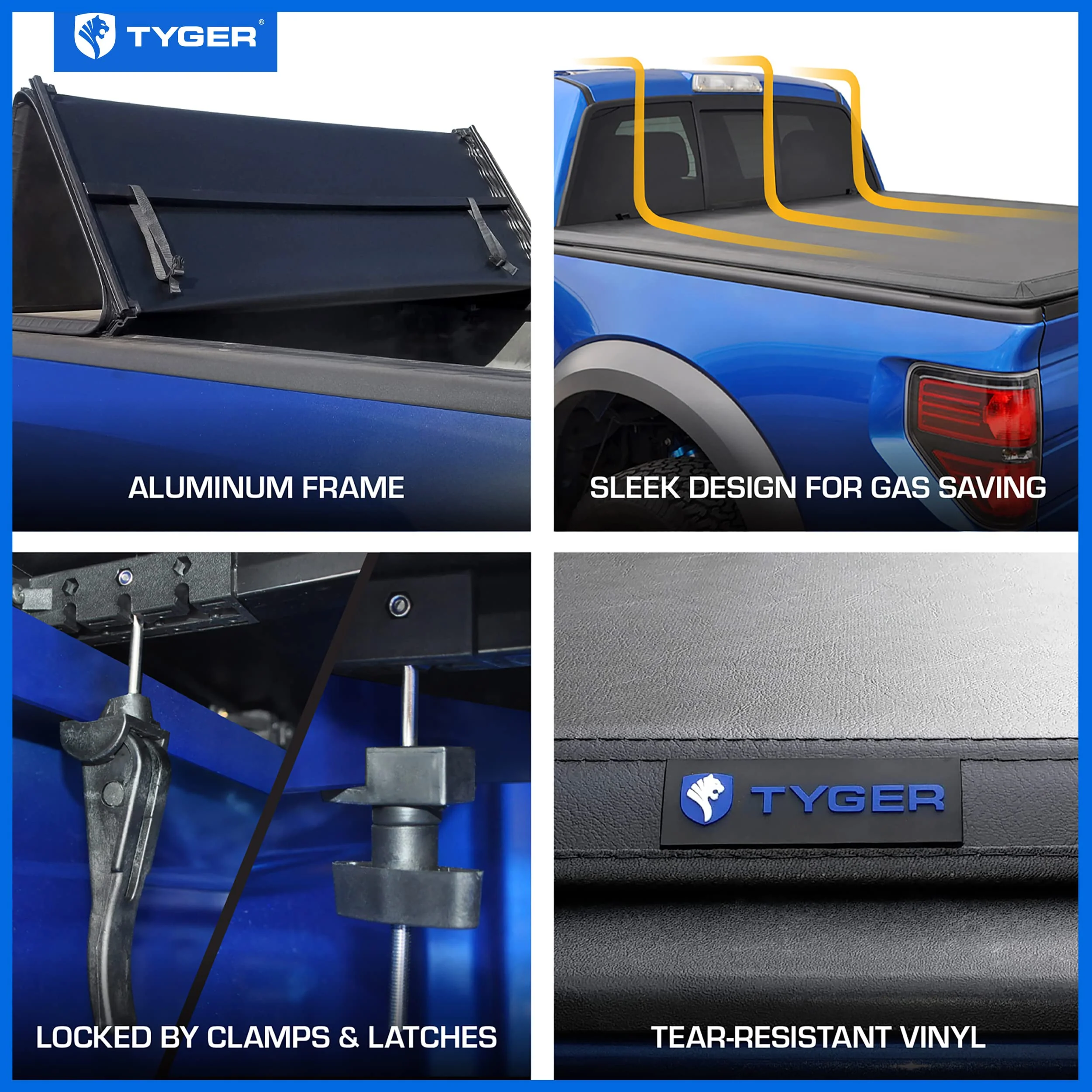 Tyger Auto T3 Soft Tri-fold Truck Bed Tonneau Cover