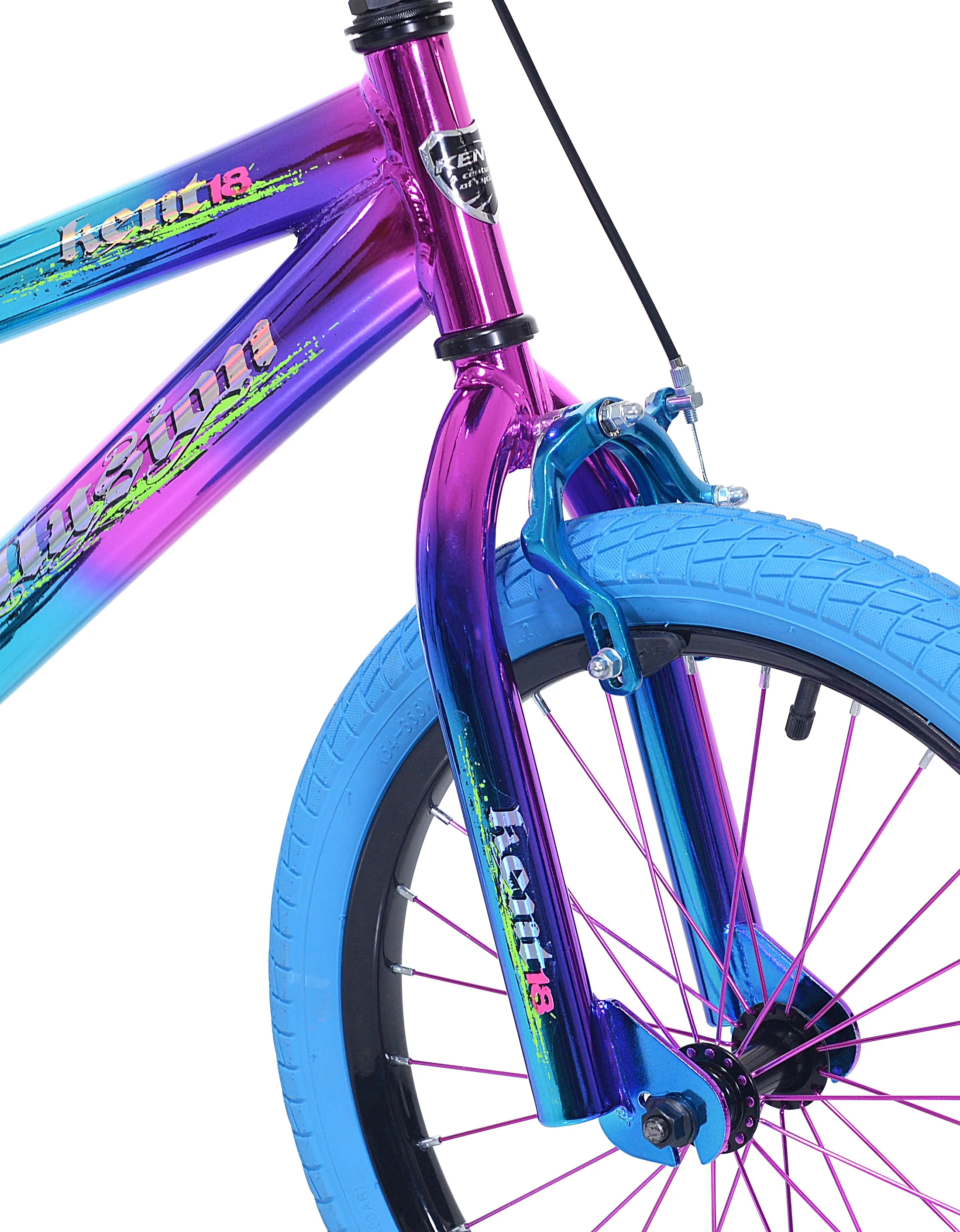 18" Illusion Child Bicycle, 18" Wheels, Child Ages 6-12 Years, Blue/Purple - Image 4