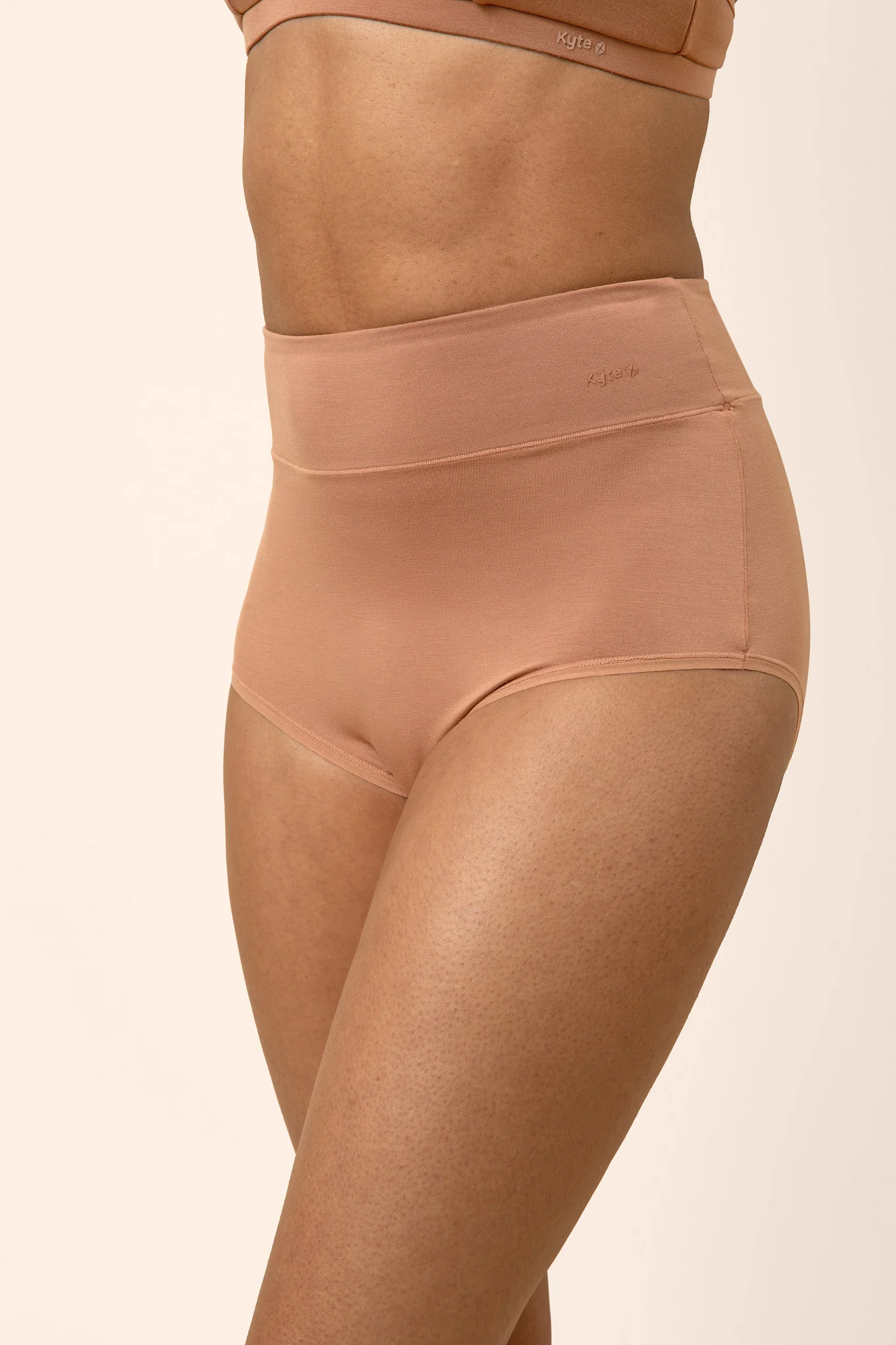 Women's High-Waisted Brief in Latte