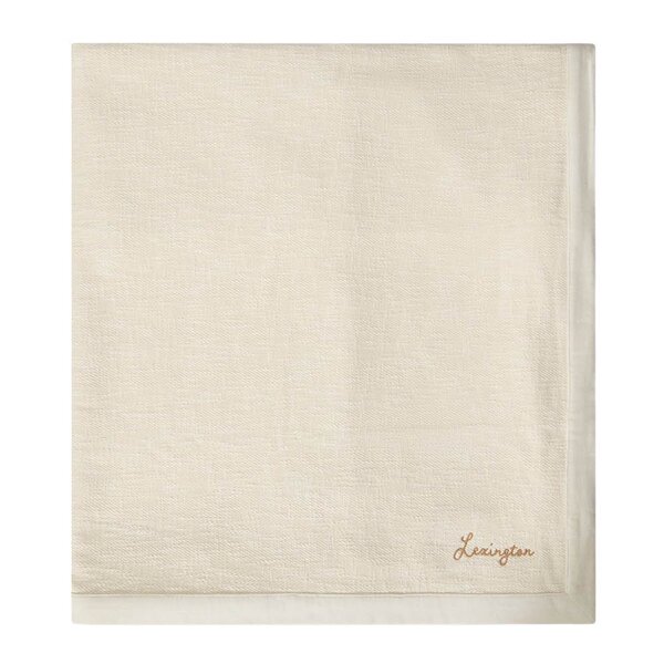 Sildemønstret sengeteppe bomull 160x240 cm lys beige