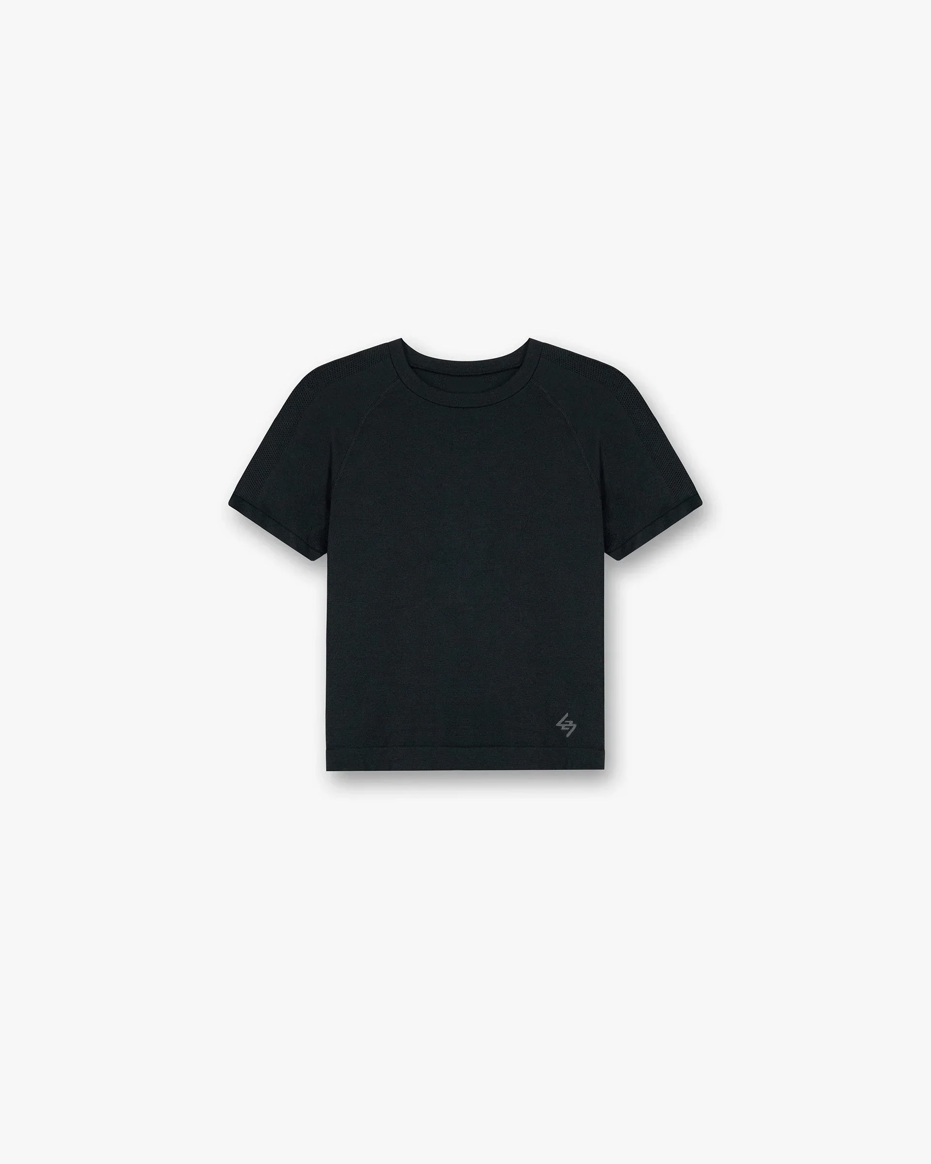 247 Ease Seamless Perforated T-Shirt - Black