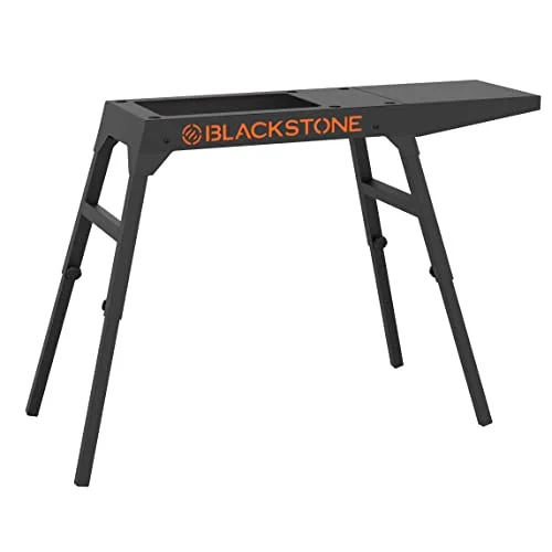 Universal Griddle Stand with Adjustable Leg and Side Shelf - Made to Fit 17