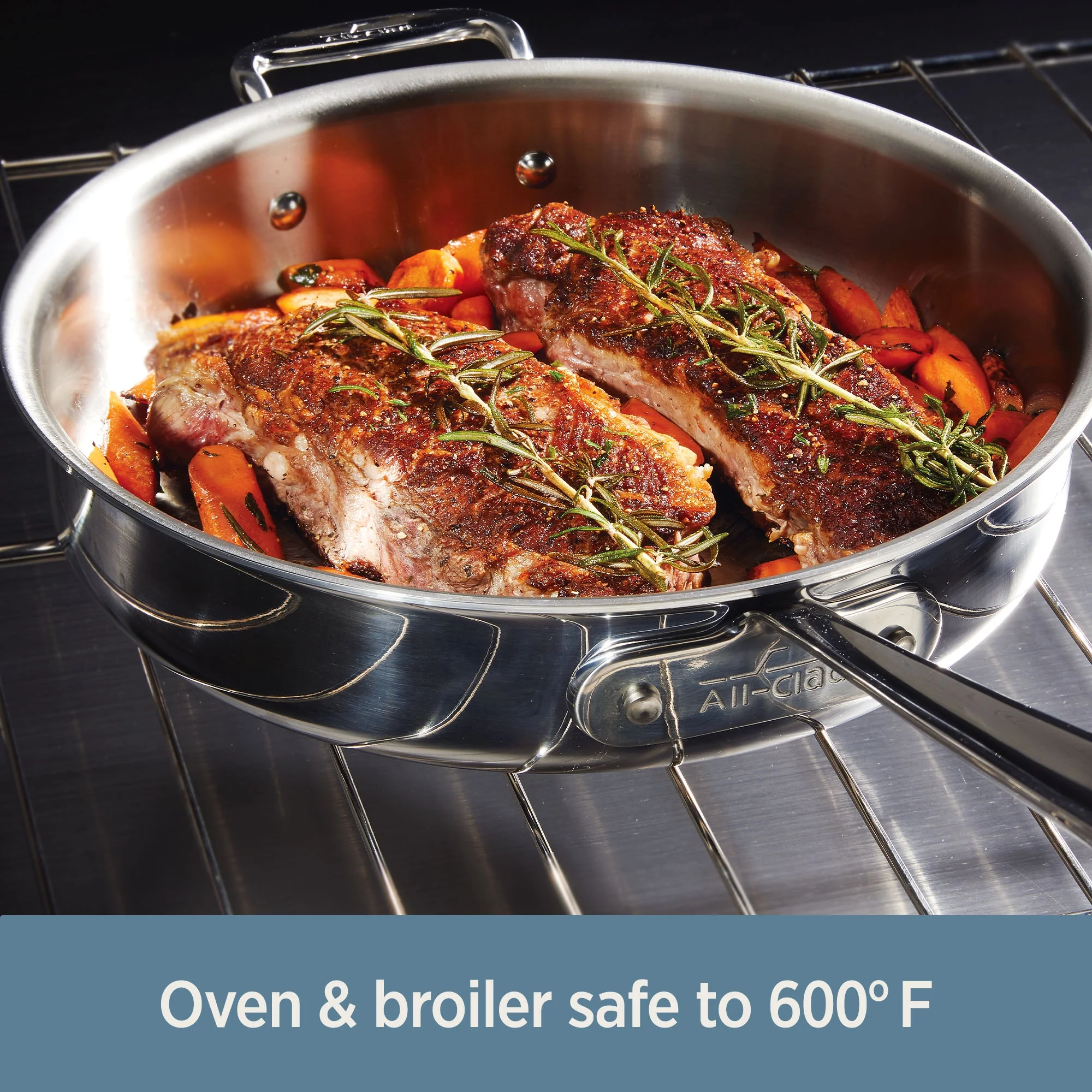D3 Stainless 3-ply Bonded Cookware, Sauce Pan with lid, 3 quart - Image 2