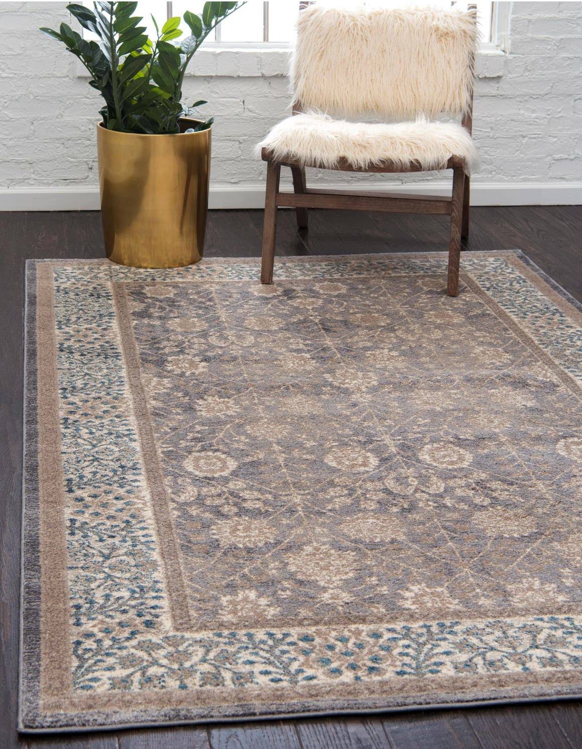 Unique Loom Gneis Salzburg Area Rug - 10' x 13' Gray