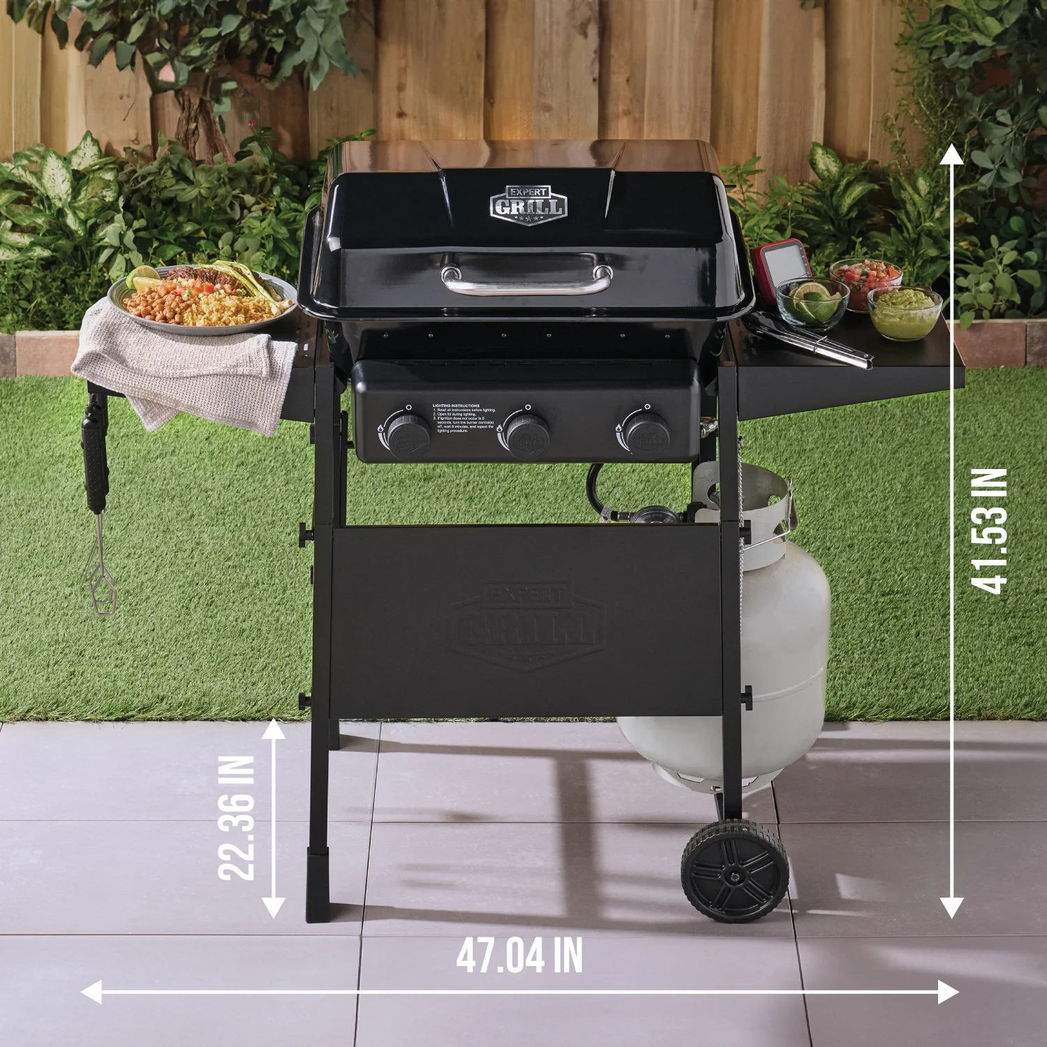 3 Burner Propane Gas Grill - Image 3