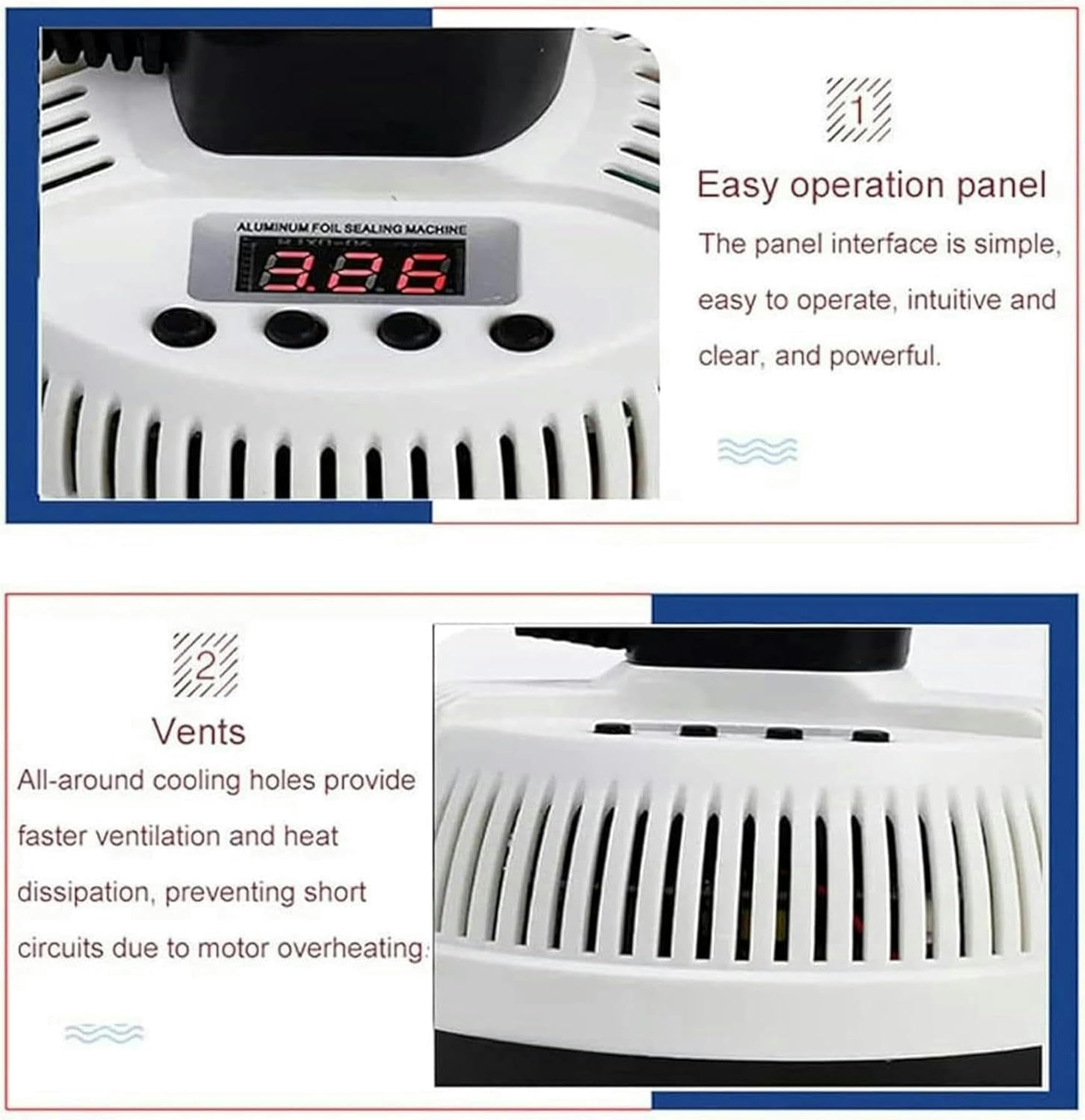 Electromagnetic Induction Sealing Machine, 20-80mm Handheld Aluminum Foil Sealing Machine, Plastic Glass Bottle Cap Automatic Sealer Manual electromagnetic Induction Sealer