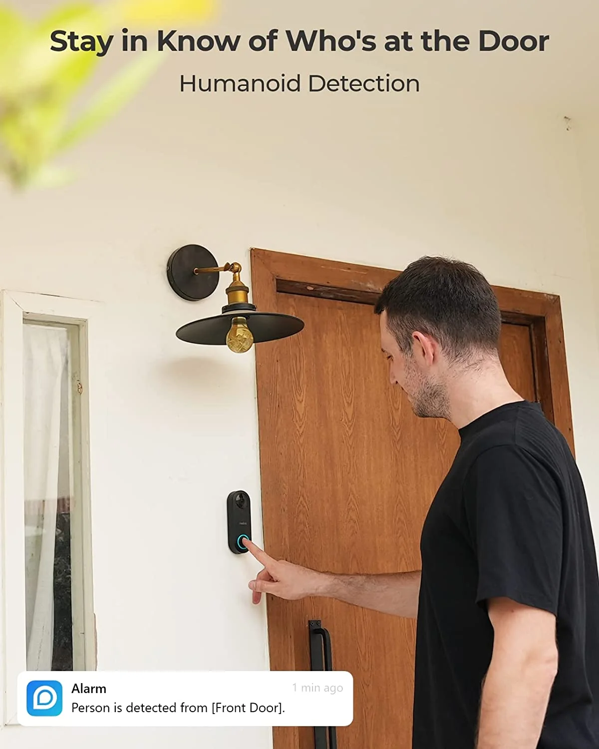 2pcs Doorbell(PoE Version) 180�� Diagonal, 5MP IP Security Camera with Chime, Secured Local Storage, No Monthly Fee - Image 4