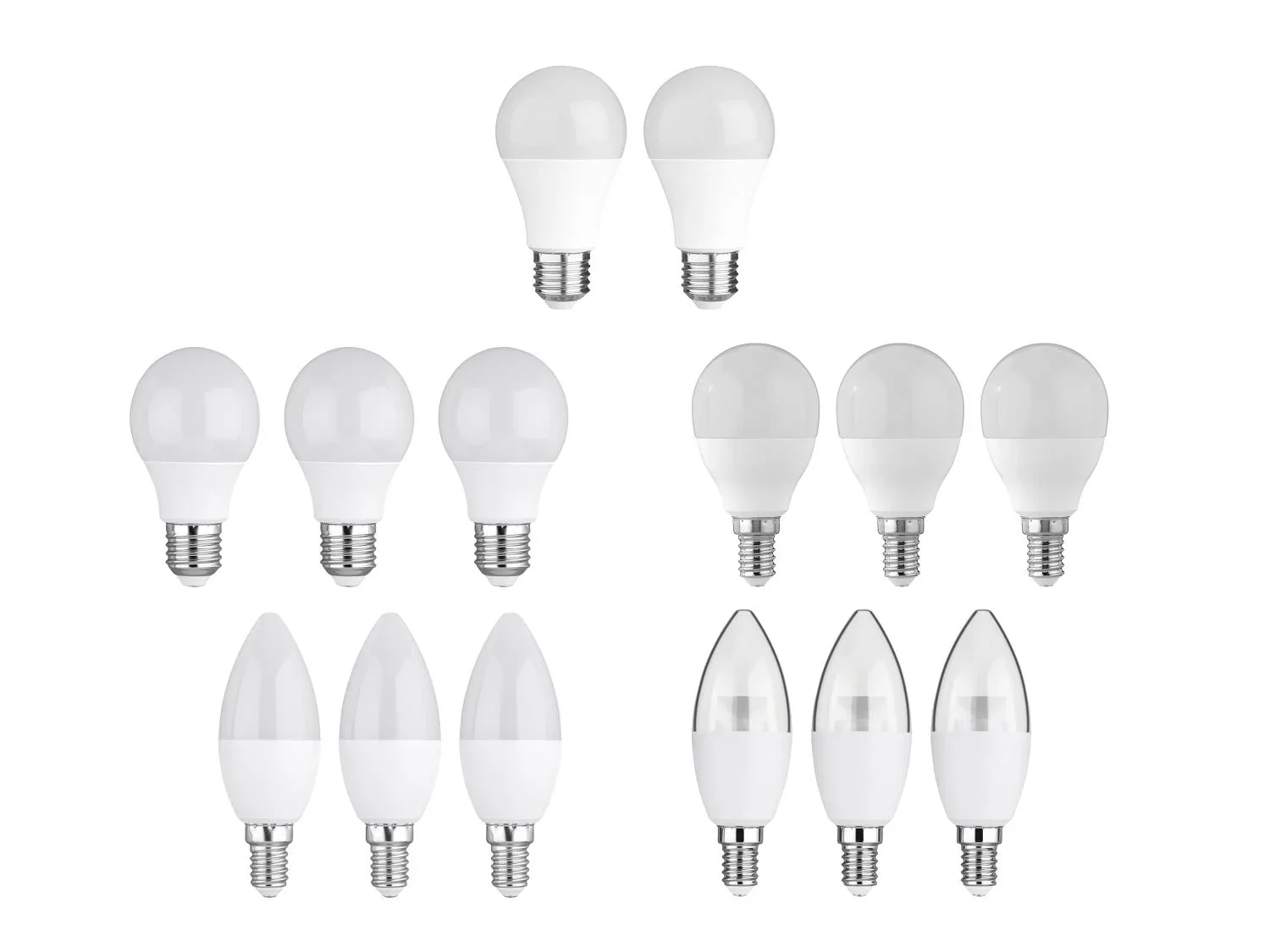 LIVARNO home Lot de 2 ou 3 ampoules LED
