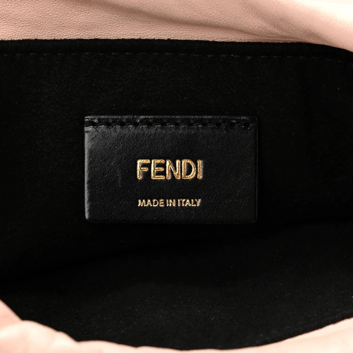 Soft Nappa Logo Small Drawstring Pouch Bag Rosa Quarzo Black