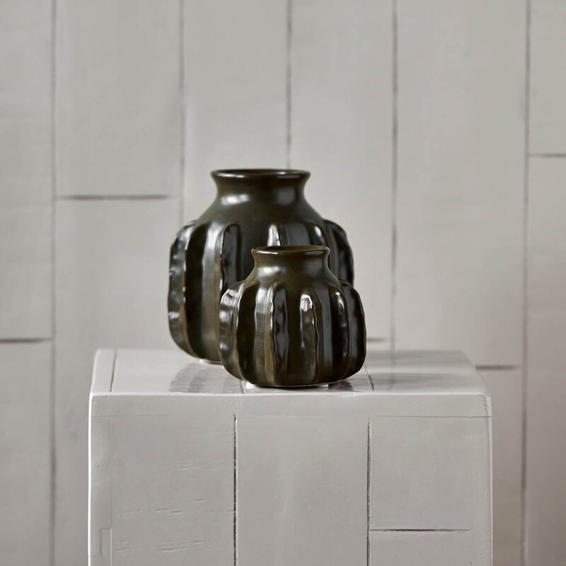 Vase Cactus 10 cm mørkegrønn