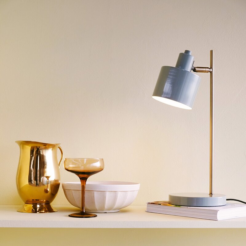Ocean bordlampe 43 cm olive/messing