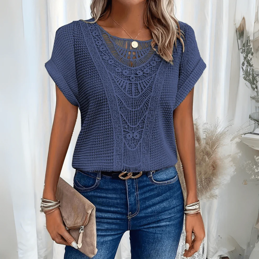 Karin - Blouse Élégante en Dentelle