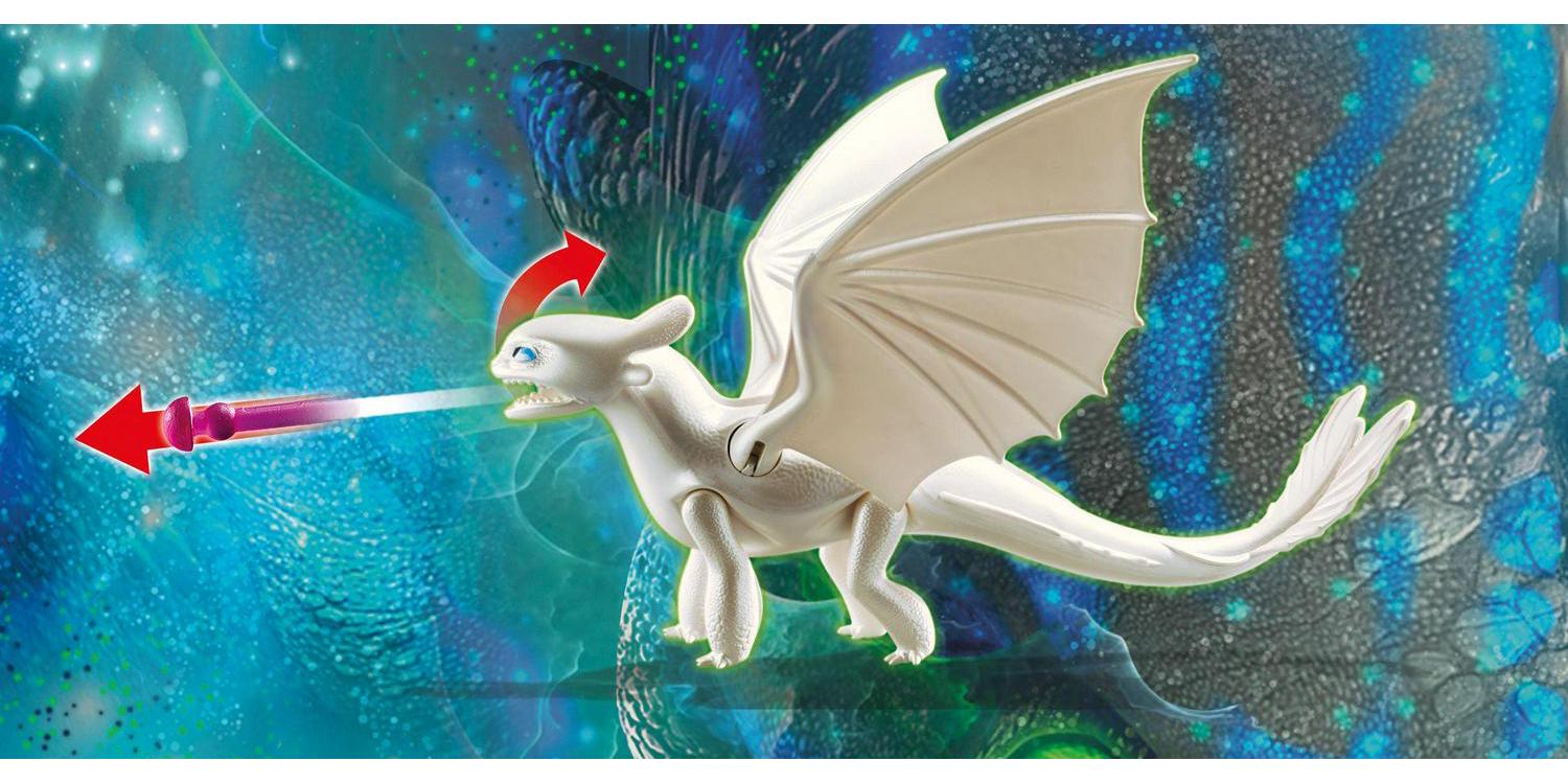 How to Train Your Dragon III Light Fury with Baby Dragon and Children Action Figure Sets - Image 3