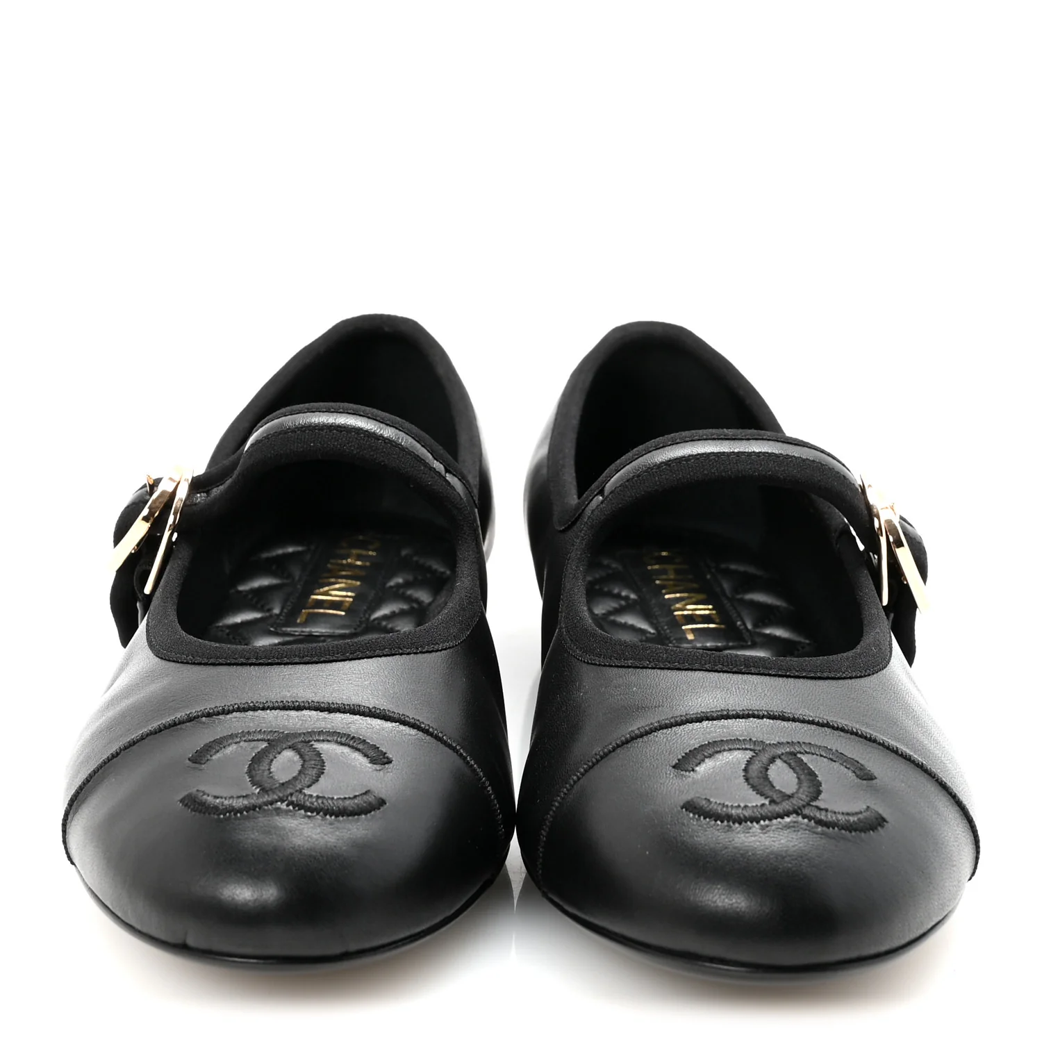 Lambskin Mary Jane Flats 36.5 Black