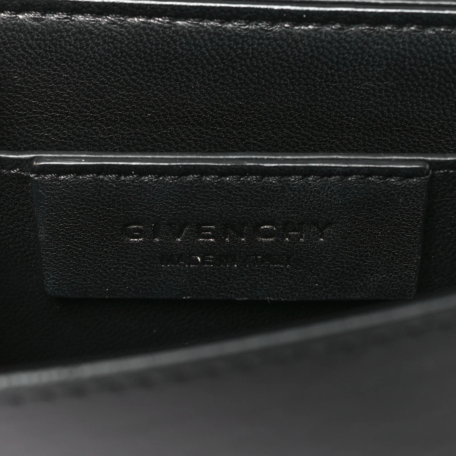 Calfskin Bow Cut Chain Wallet Black