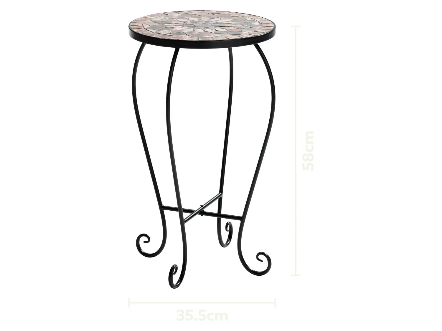 LIVARNO Table dappoint en mosaque,  35,5 cm