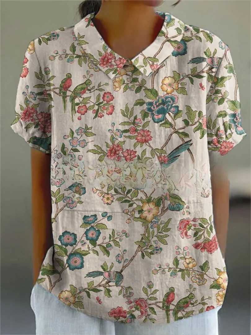 Sofia - Chemise Fleurie Élégante