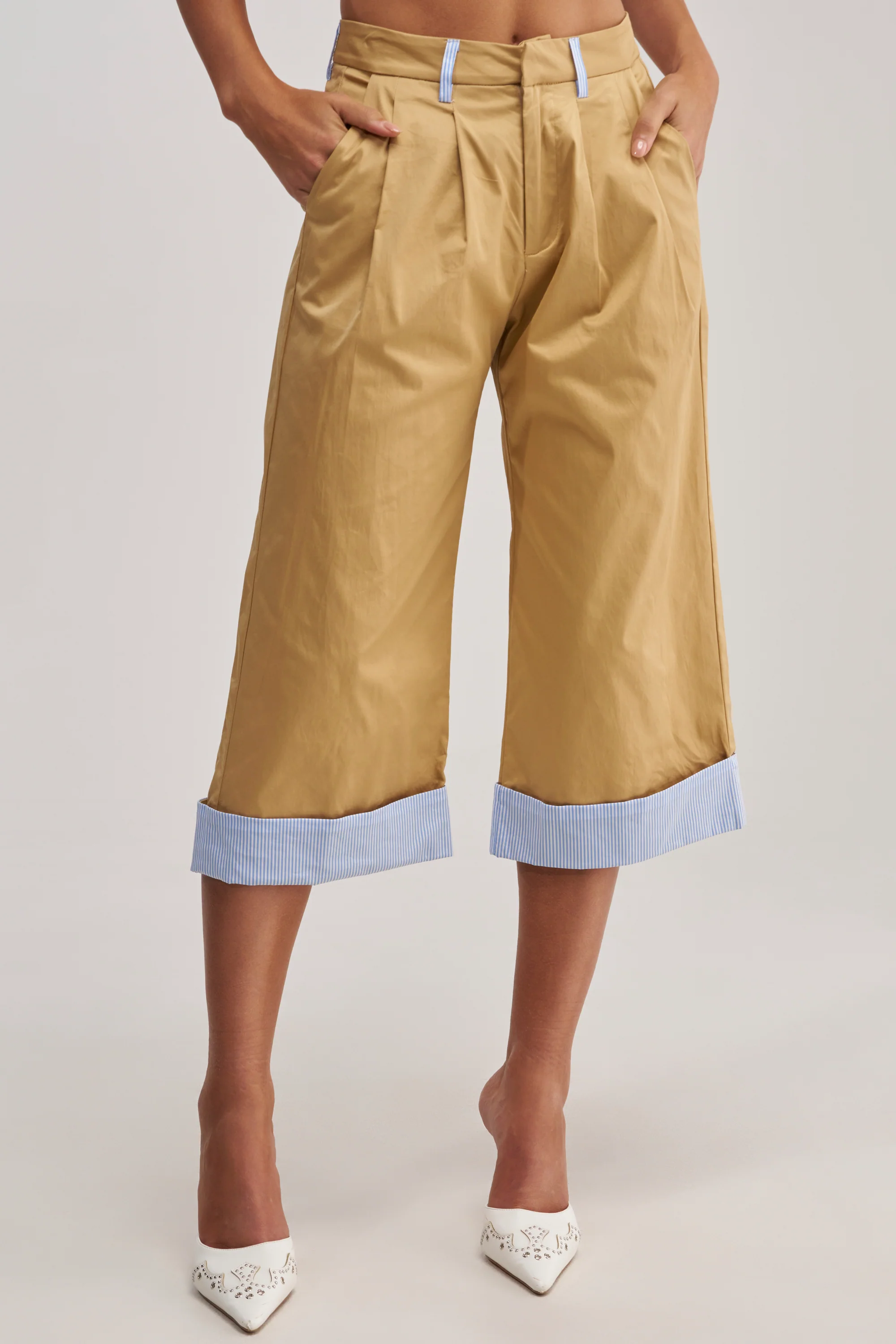 TOP TIER POPLIN TRIM PANT - Akira Store