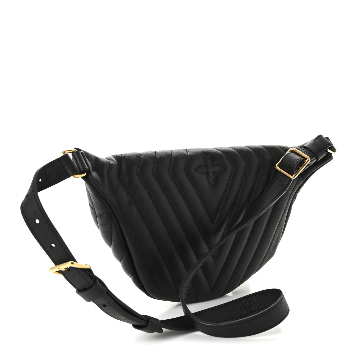 Calfskin Quilted New Wave Bumbag Black
