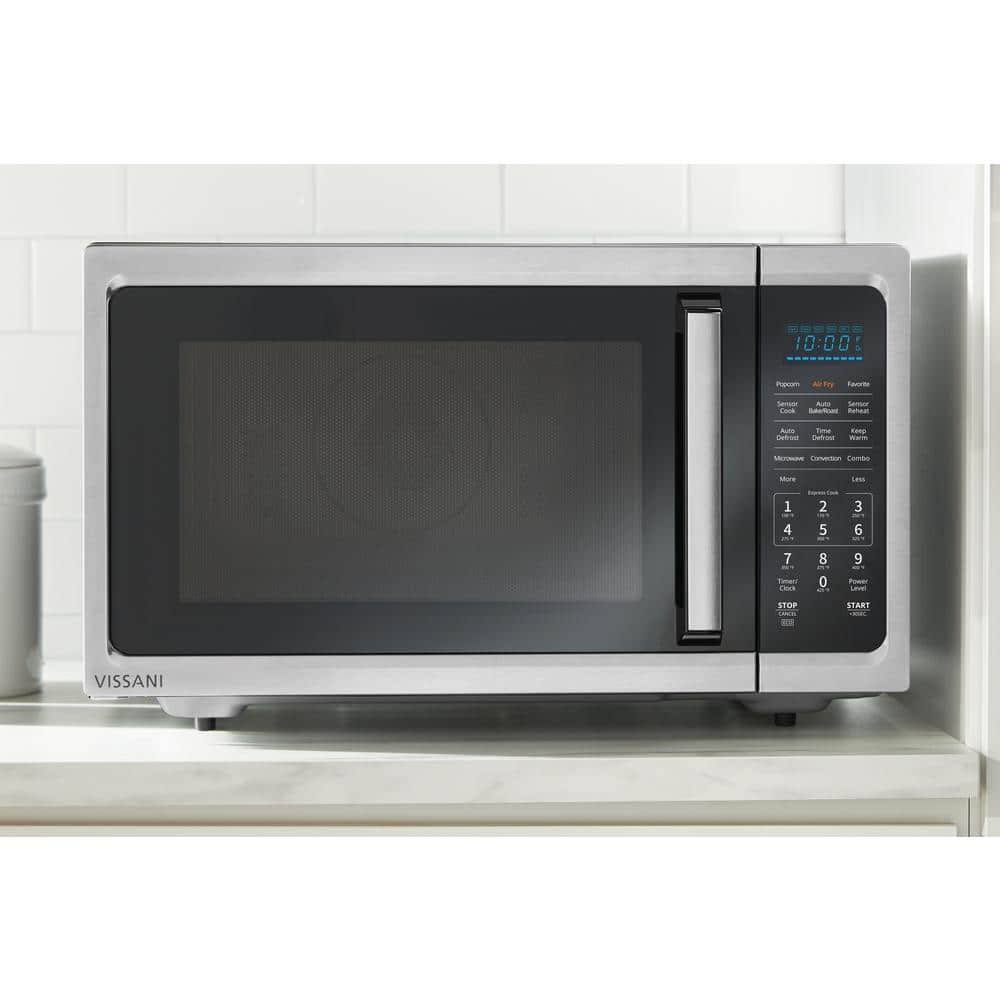 Vissani 1.5 Cu. ft. Countertop Convection Microwave in Fingerprint Resistant Stainless Steel with Air Fryer and Sensor Cooking #EC042A2KJ