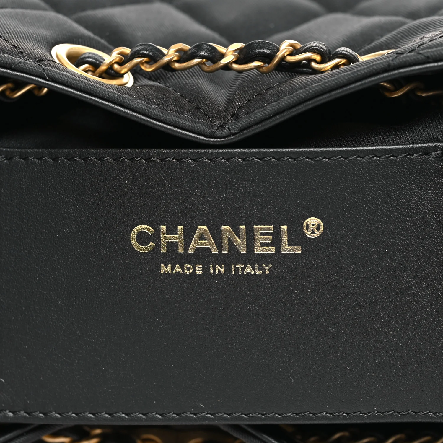 Canvas Quilted Small Chanel 25 Handbag Black