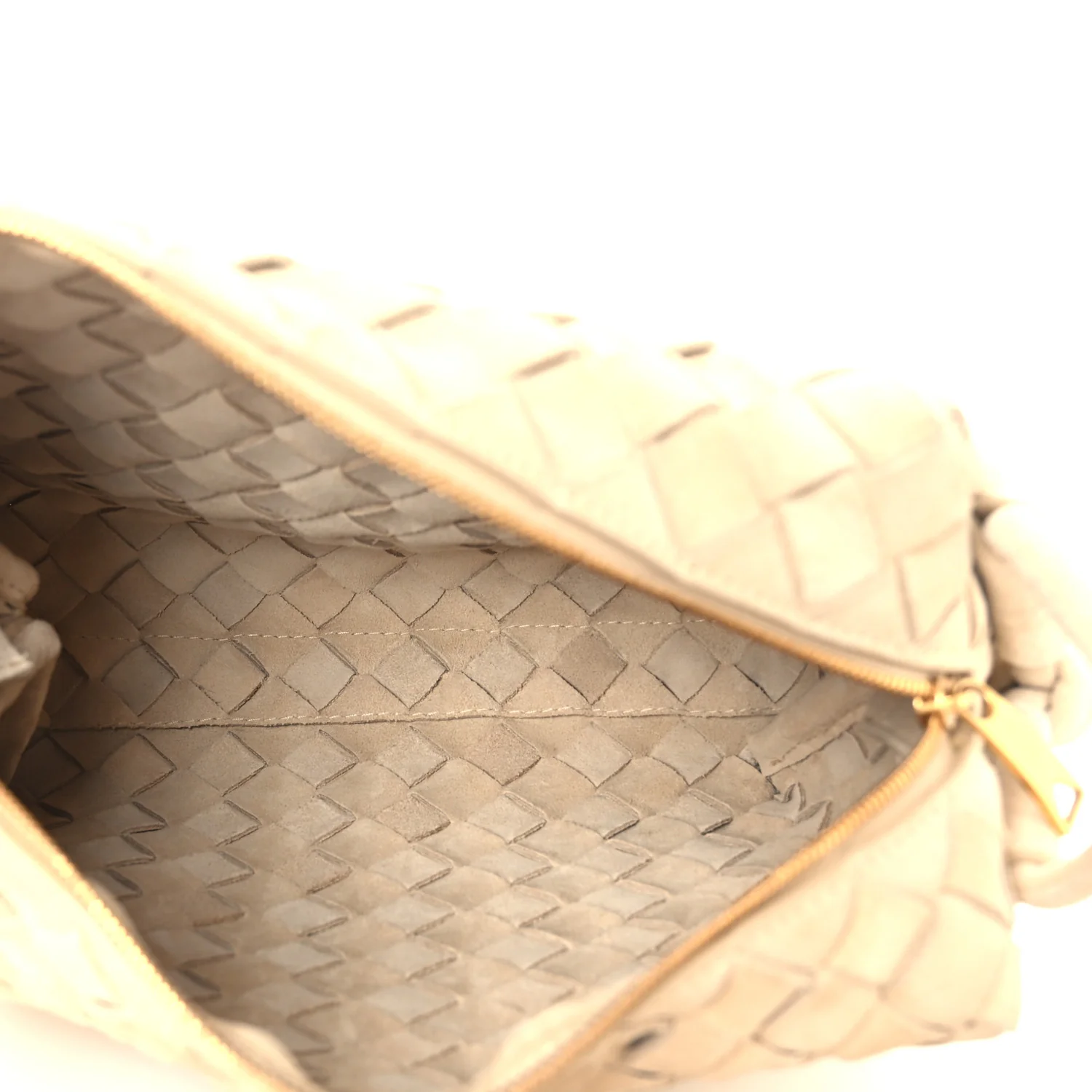 Suede Intrecciato Small Loop Camera Bag Sand
