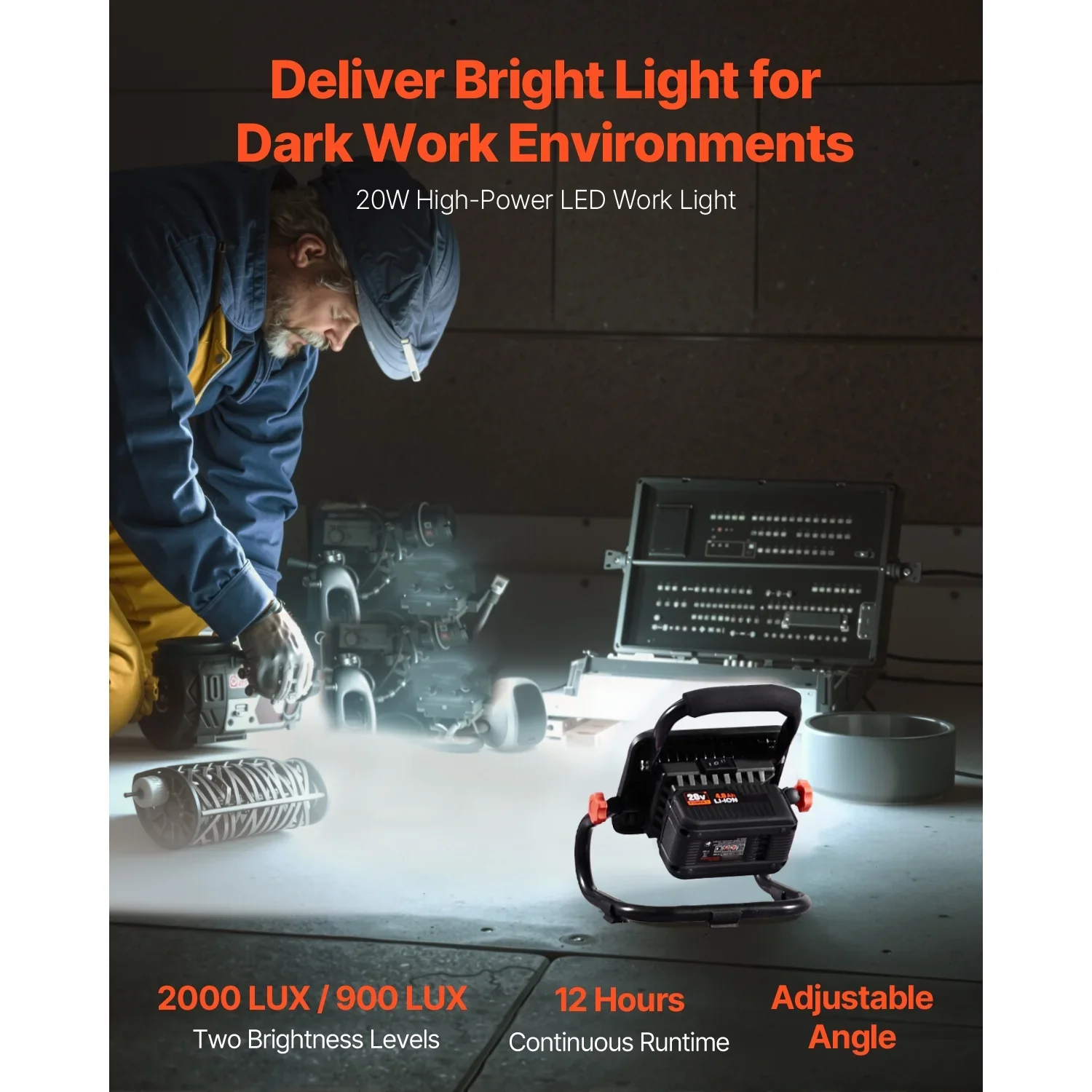 KFFKFF  Equipment Set, 20V Brushless 5-Piece Set, Wireless Power Equipment Set, Wireless Drill and Impact Driver, inclusive of 4.0 Ah Batteries, Charging Device, Reciprocal Saw, Round Saw