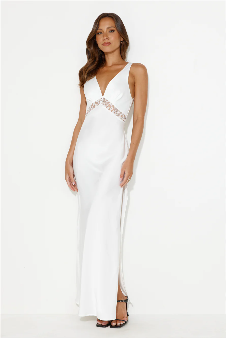 LIONESS Dakota Maxi Dress Porcelain