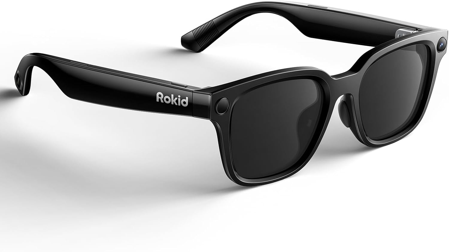 Rokid 2026 AI Glasses Style smart glasses with Gemini3 flash  real-time translation 12MP camera  open-ear audio  voice-controlled assistant  Hands-Free Calls  Productivity for Travel  Work(no display)