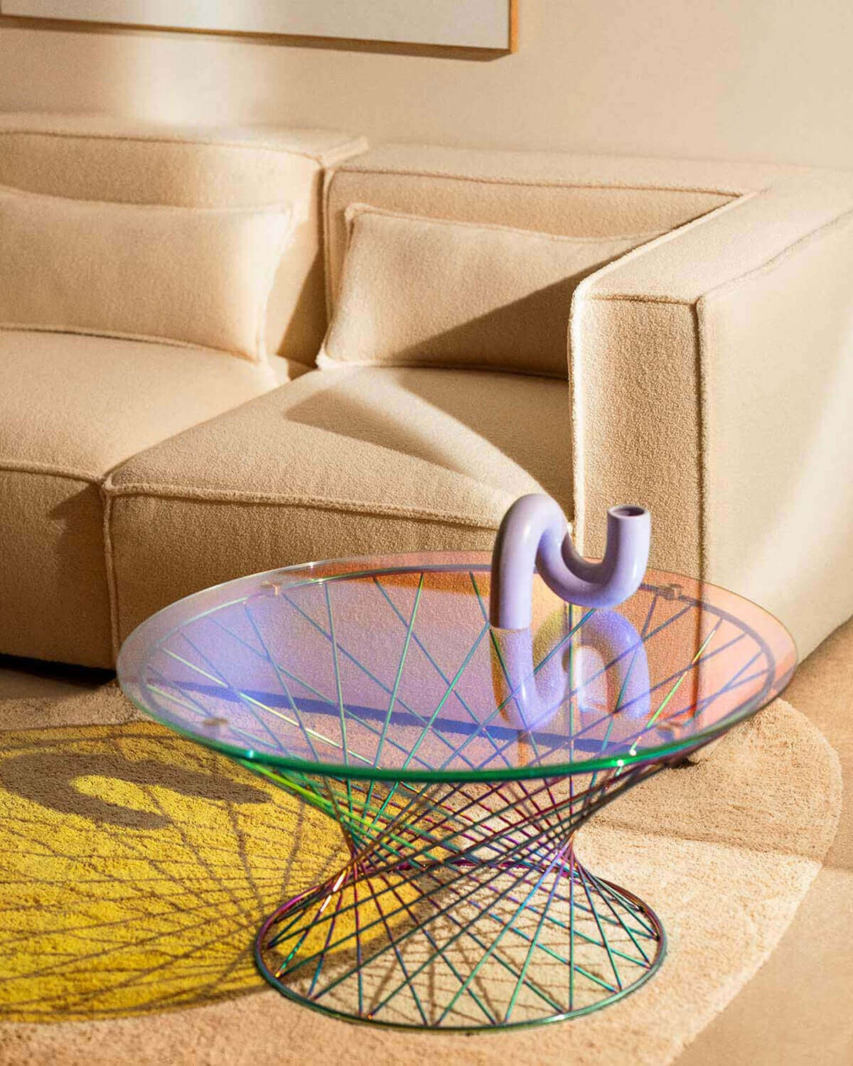 Kilhe Bouclé - Sofá Modular de 5 piezas con 2 Sillones Esquineros de Tela Boucle Kilhe