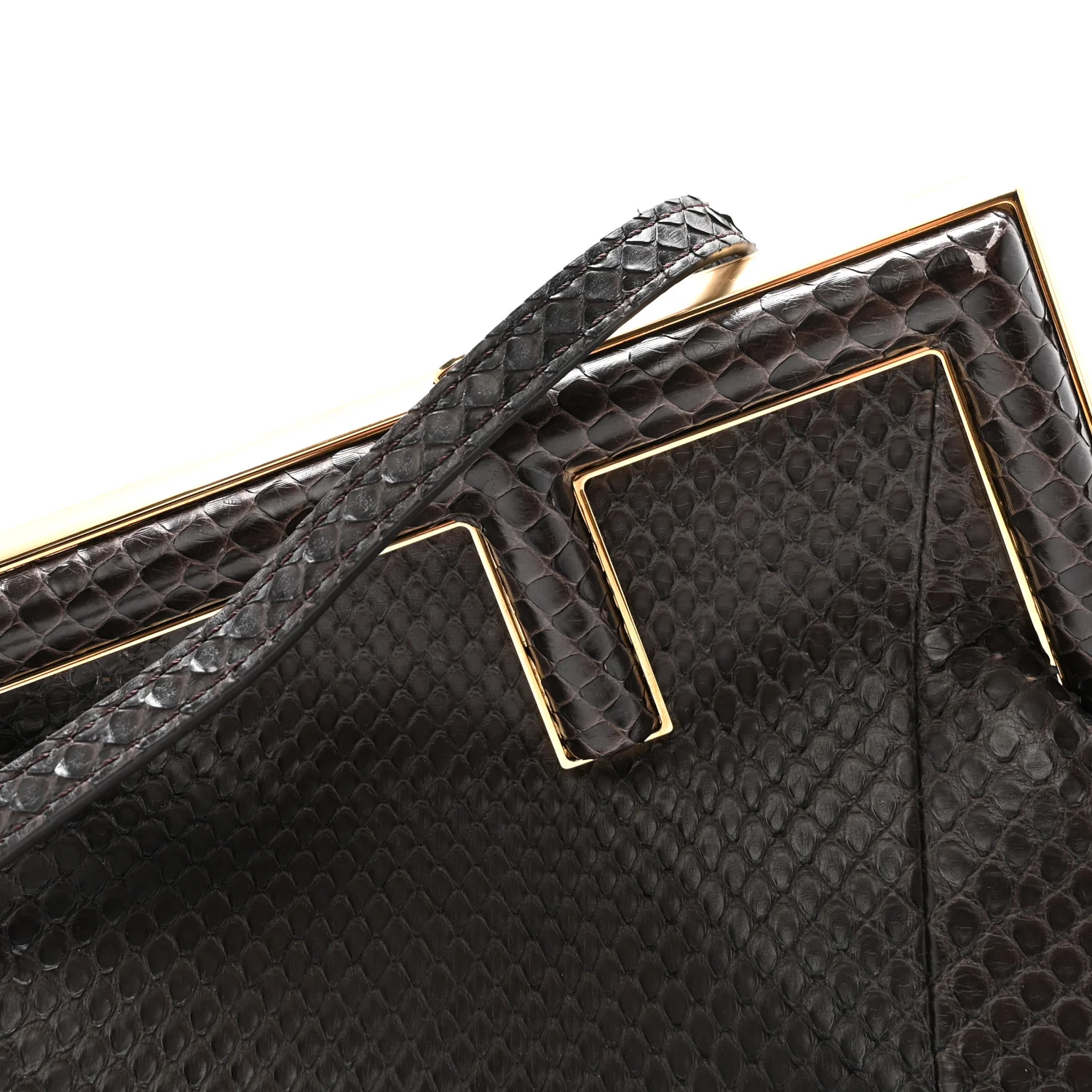 Snakeskin Small Fendi First Brown