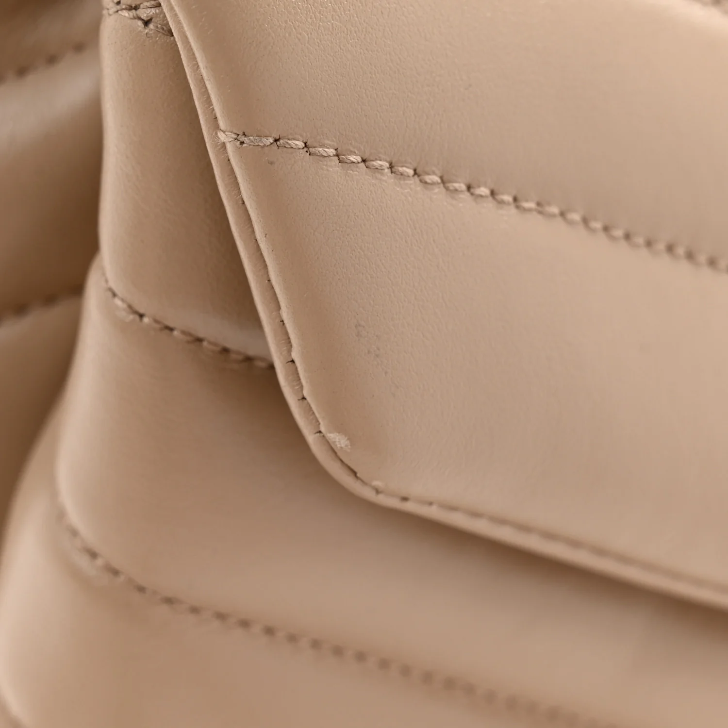 Calfskin Y Quilted Monogram Small Loulou Chain Satchel Dark Beige