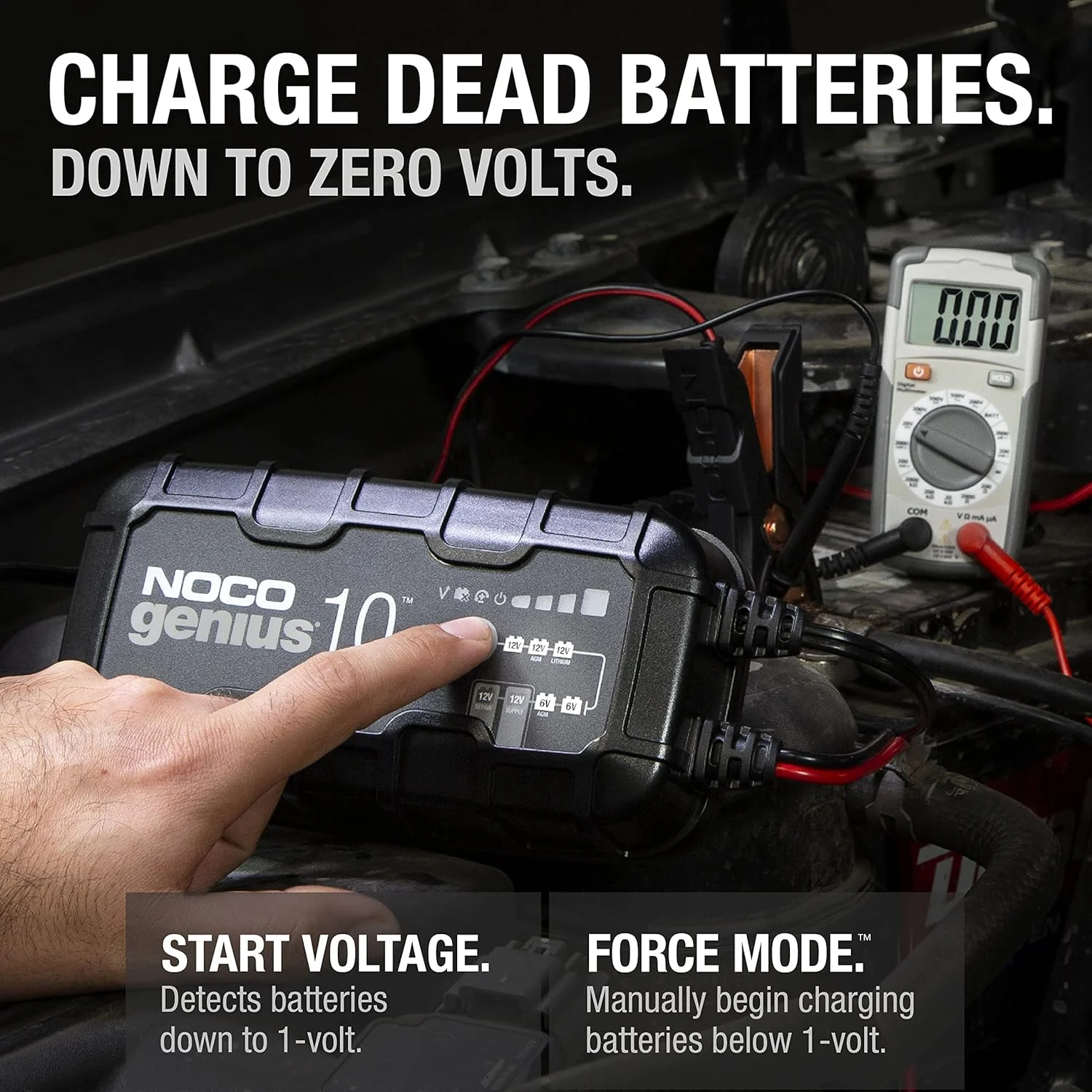 GENIUS10: 10A 6V/12V Smart Battery Charger, Maintainer and Desulfator - Image 3