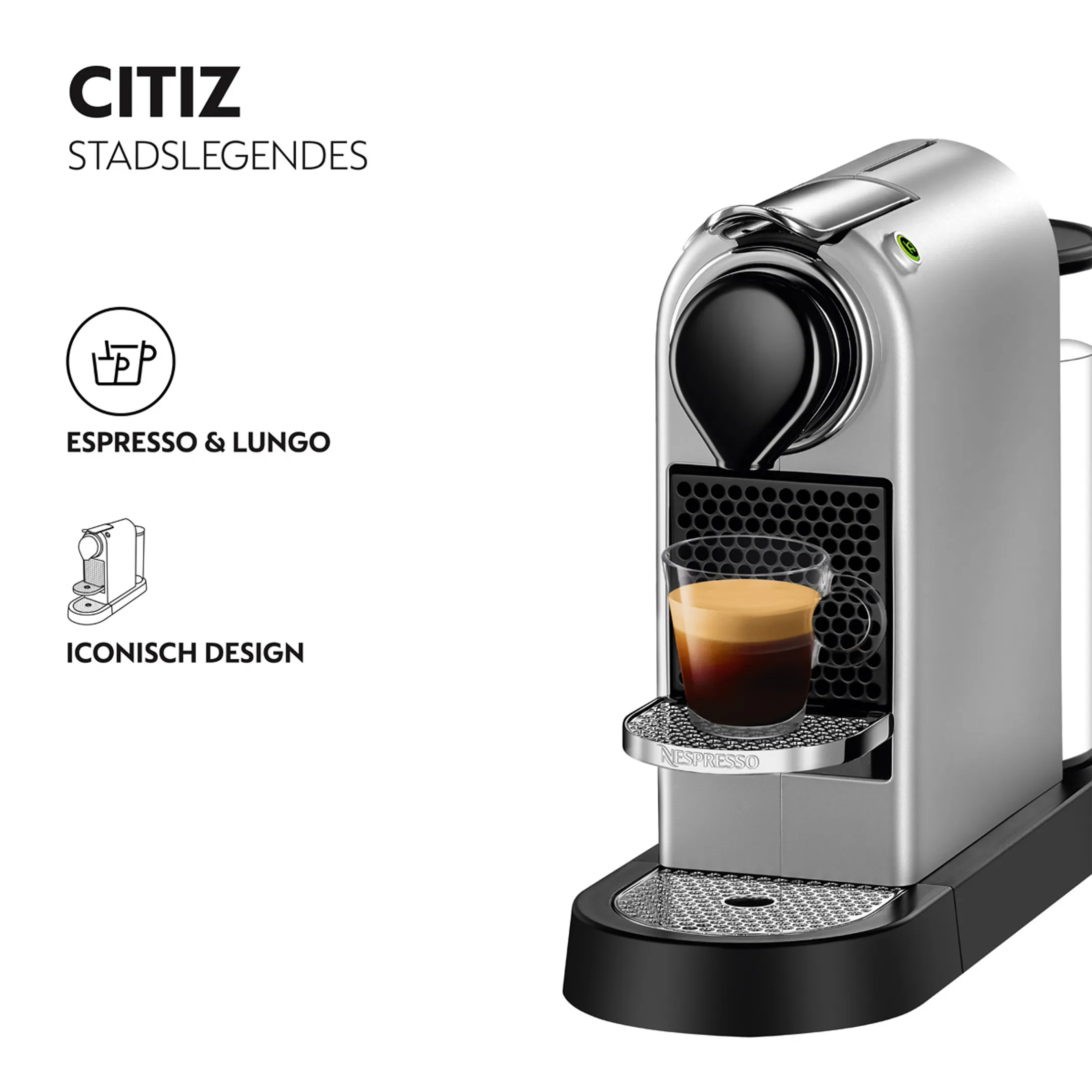 Krups Nespresso Koffiemachine Citiz YY4157FD Silver