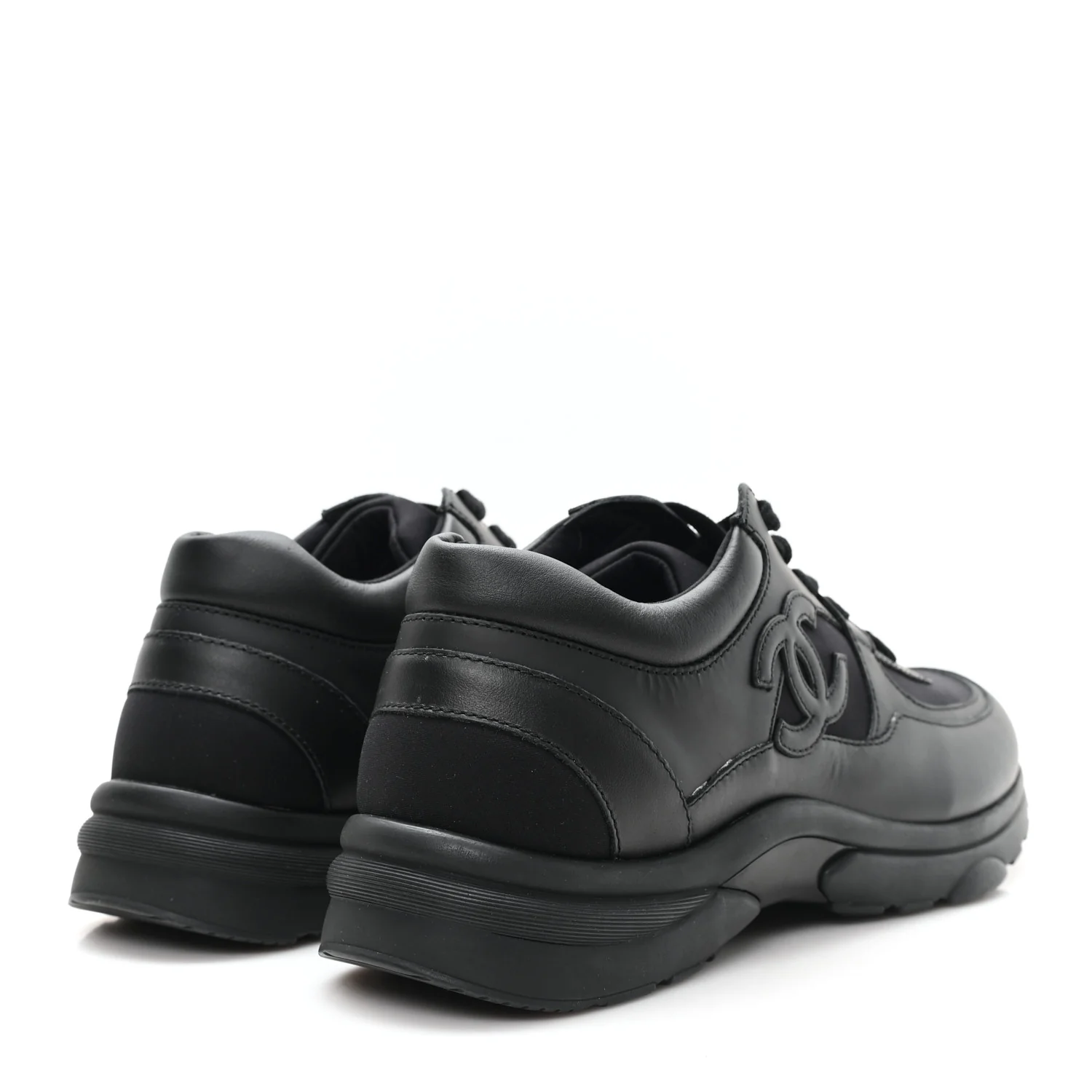 Calfskin Lambskin CC Uniform Sneakers 41 Black
