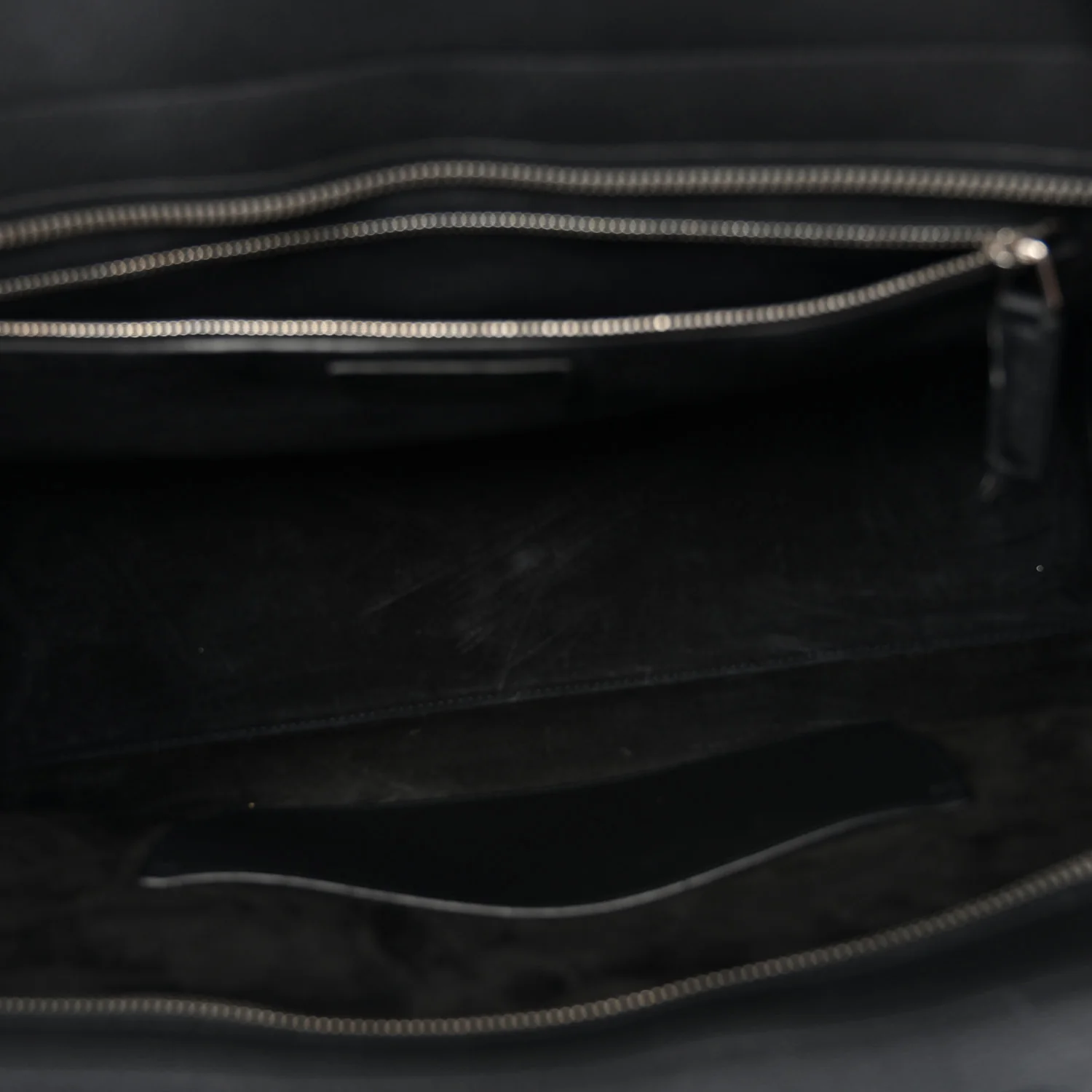Grained Calfskin Medium Rive Gauche Cabas Black