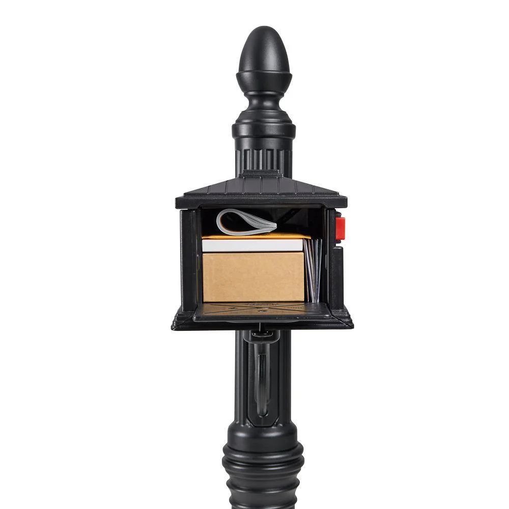 Black Plastic Mailbox Post - Image 4