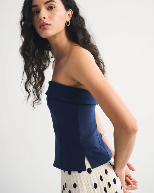 Bra-Free Strapless Set Top-Midnight Blue