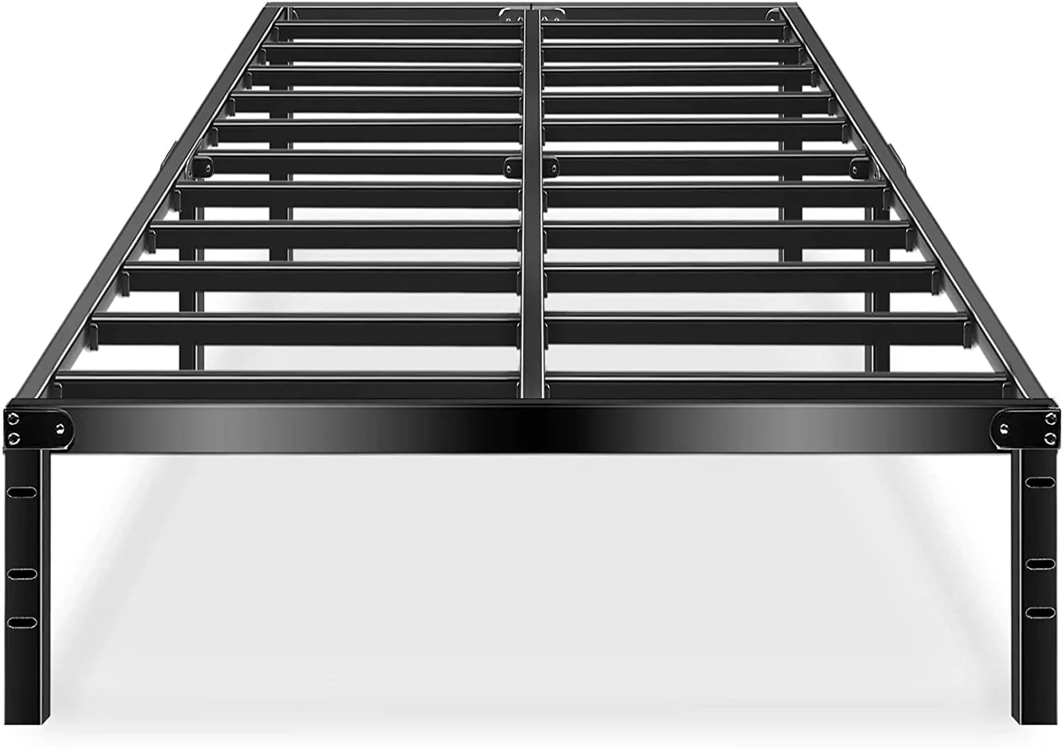 HAAGEEP King Platform Bed Frame No Box Spring Needed 14 with Storage Heavy Duty Black Metal