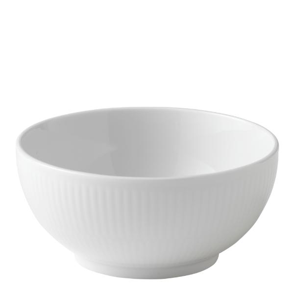Hvit Riflet skål 13 cm