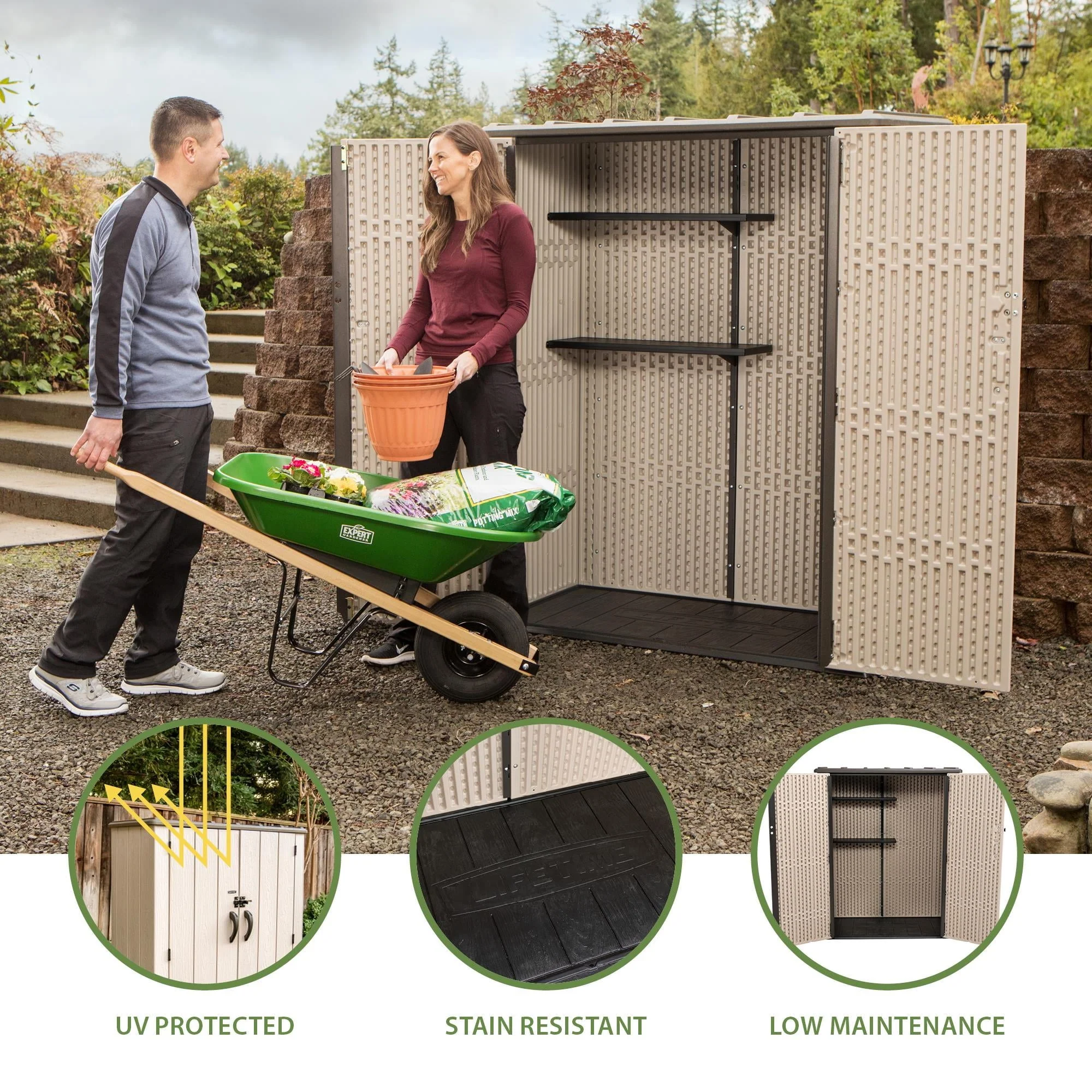 Lifetime Vertical Storage Shed (53 Cubic Feet) - 60326
