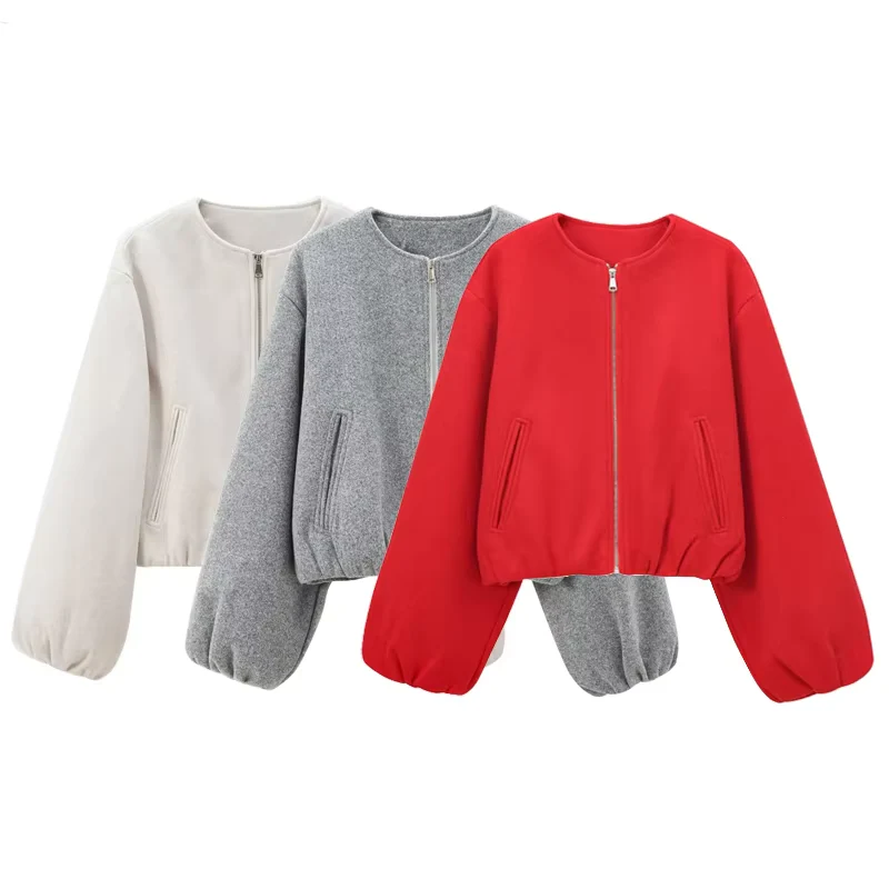 Veste Bombers Courte zippée pour Femme