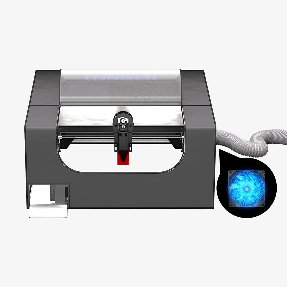 Boîtier de protection allongé pour graveur laser avec ventilation, grand format, compatible avec la plupart des machines de gravure laser. Isolation contre la fumée et les odeurs, réduction du bruit, protection des yeux.