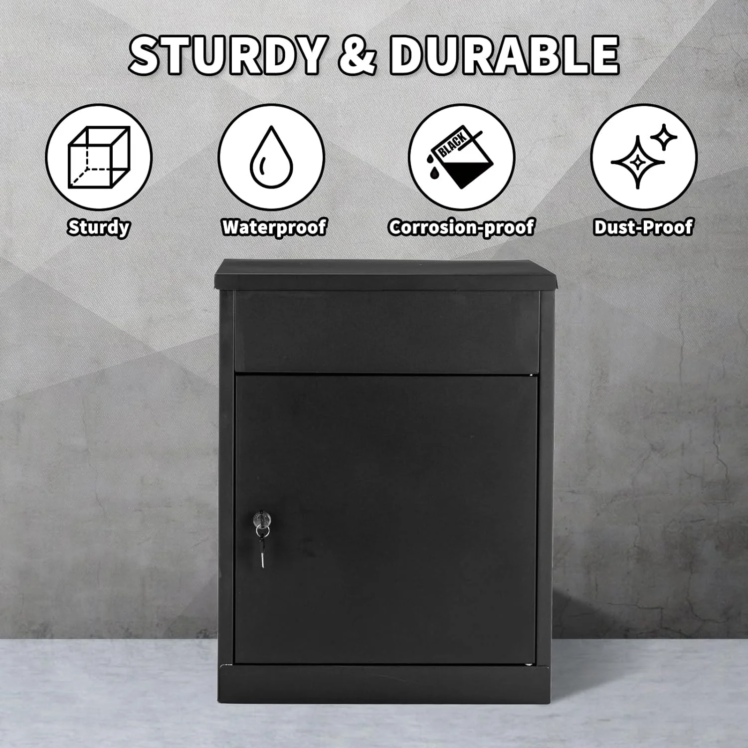 Large Package Delivery Boxes, Galvanized Steel, Lockable, Anti-Theft, 17.3" x 13.8" x 22.1" - Image 6