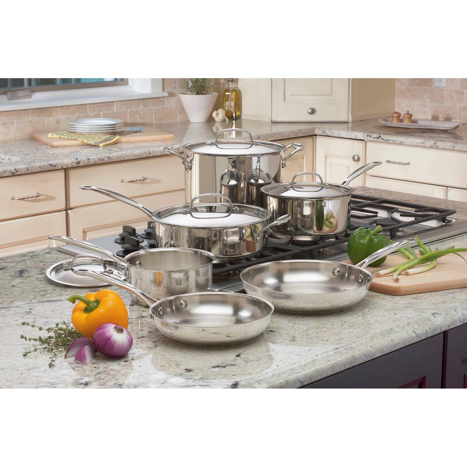 Cuisinart Chef's Classic 10 Piece Stainless Steel Cookware Set