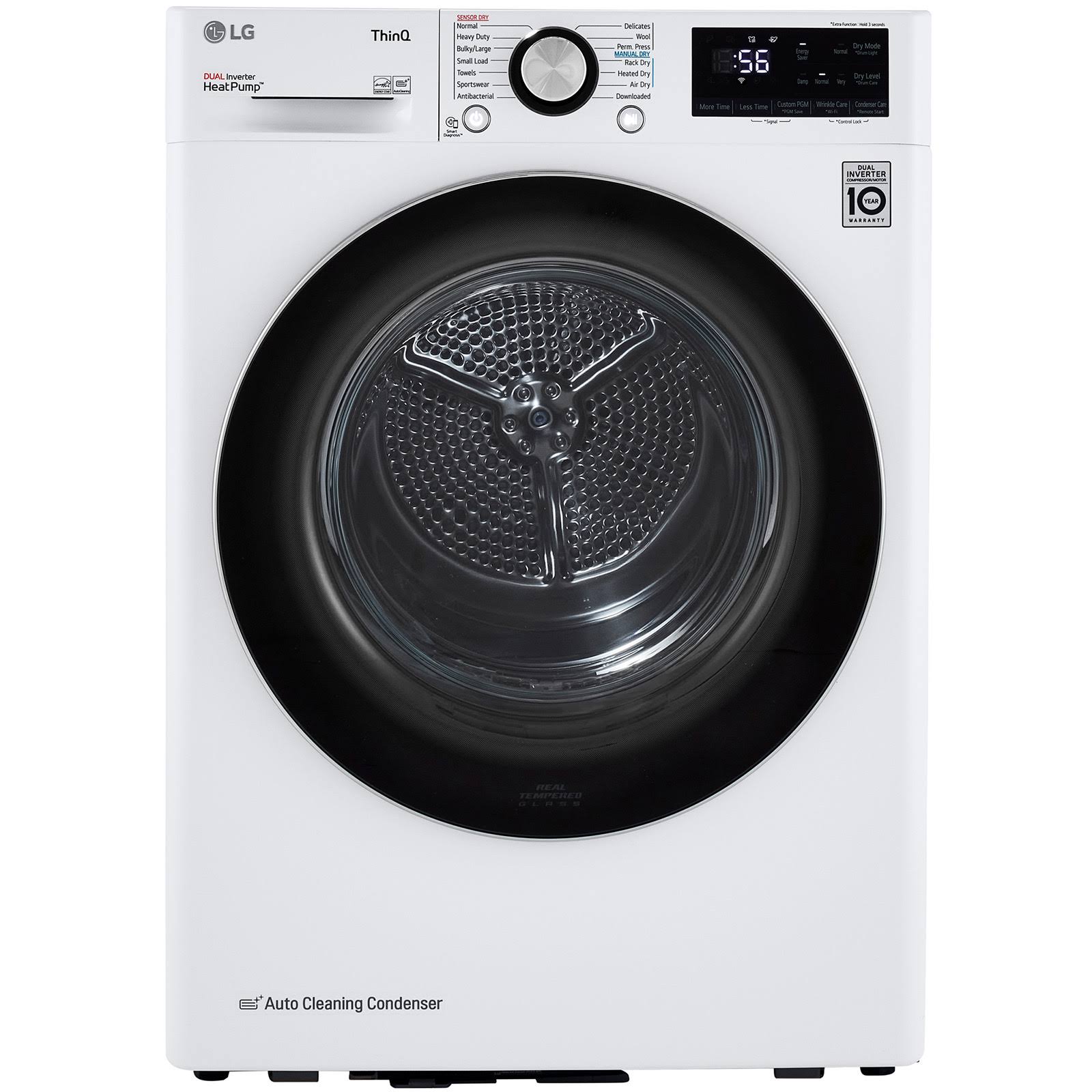 LG Compact Smart Front Load Electric Dryer with Dual Inverter - 4.2 Cu ft White