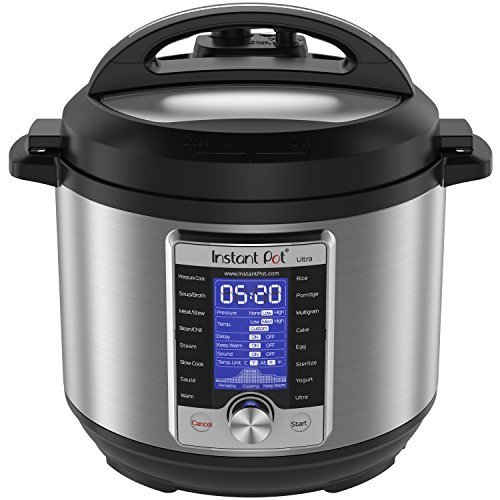 Instant Pot Ultra 6 Qt 10-en-1 Autocuiseur programmable multifonction, mijoteuse, cuiseur à riz, yaourtière, appareil à gâteaux, cuiseur à œufs, sauteuse, cuiseur vapeur, chauffe-plat et stérilisateur
